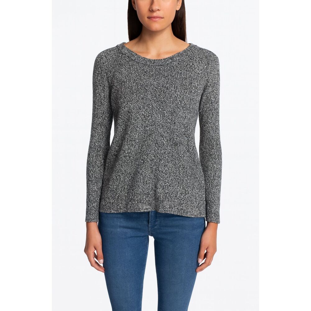 Madewell Marled Gray Province Cross Back Sweater Small Minimalist Balletcore